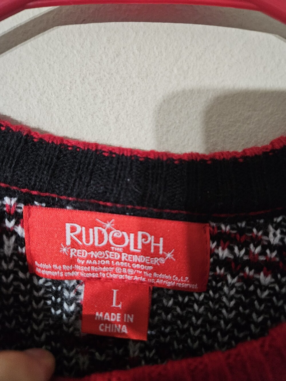 Rudolph Crazy Christmas Sweater Large - Picture 4 of 4